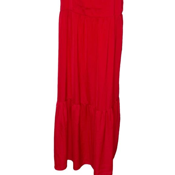 Gigi Parker Tiered Red Maxi Dress Medium - Picture 6 of 11